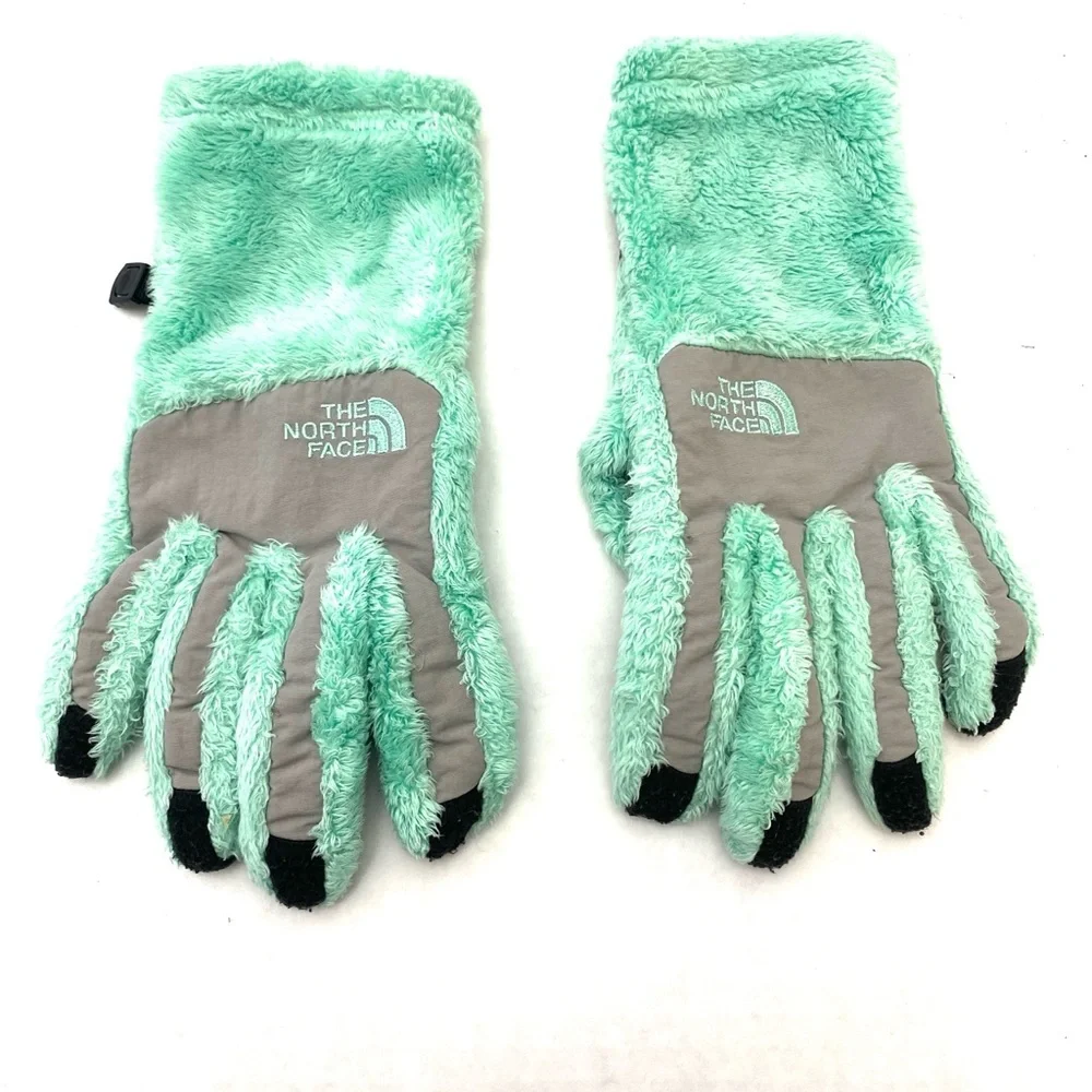 The North Face Mint Green Osito U/R Powered e-Tip Gloves (Gloves Only)